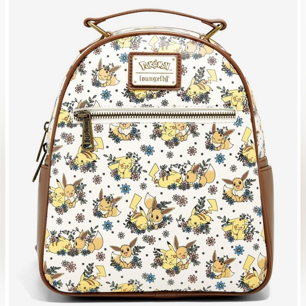 Loungefly Pokémon Pikachu & Eevee Floral Mini Backpack